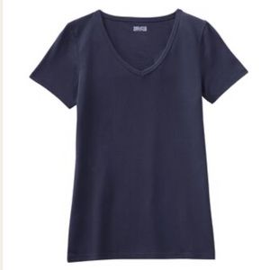 Duluth Trading Company V Neck Storm Blue